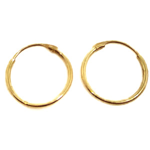 Pendientes Aros de Oro de 18 Kilates