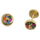 Pendientes de Oro 18 Kilates con Circonitas Colores