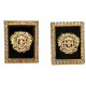 Pendientes de Oro de 18 Kilates Rectangular Medusa