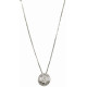 Gargantilla de Oro Blanco 18 Kilates Punto de Luz Diamante