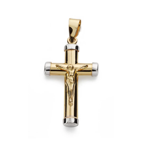 Cruz de Oro de 18 Kilates Crucifijo