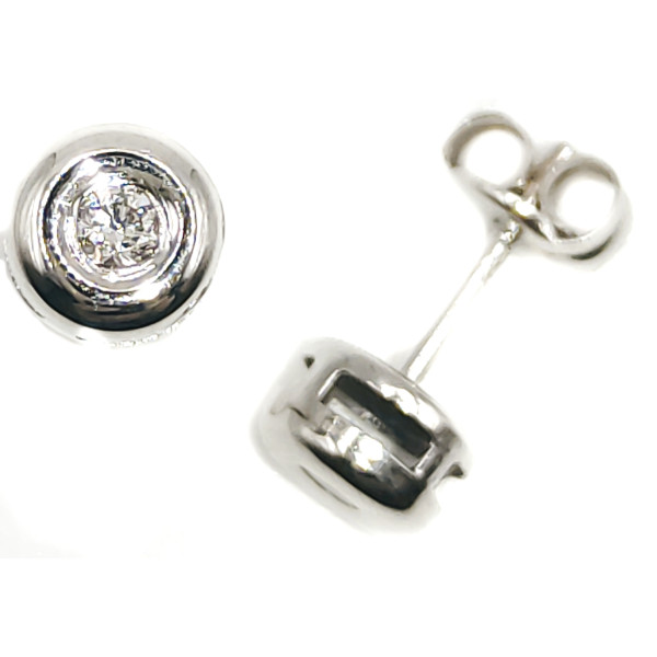 Pendientes de Oro Blanco de 18 Kilates y Diamantes