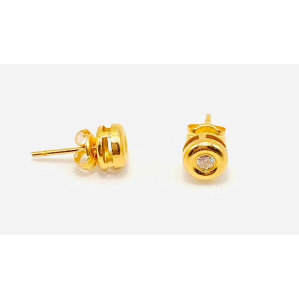 Pendientes de Oro Amarillo de 18 Kilates y Diamantes