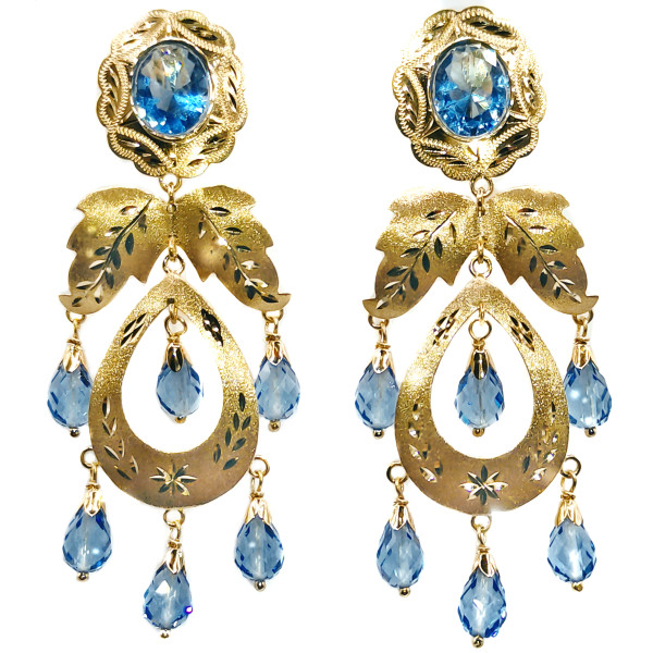 Pendientes Oro de 18 Kilates Mantilla