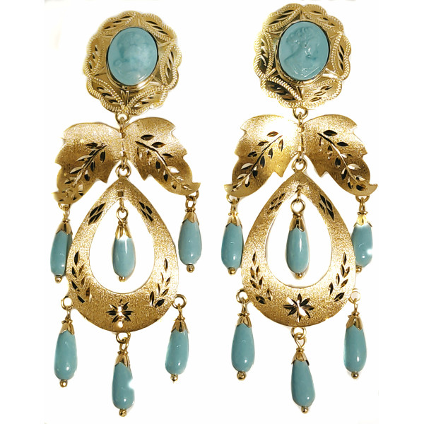 Pendientes Oro de 18 Kilates Mantilla