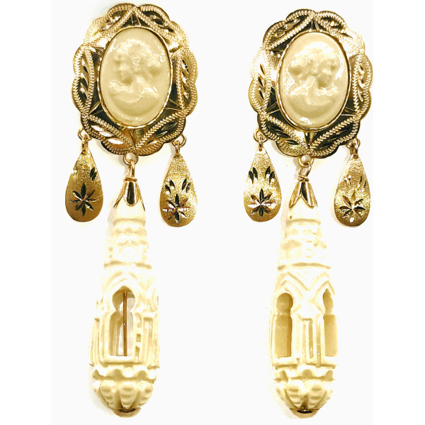 Pendientes Oro de 18 Kilates Mantilla Alhambra