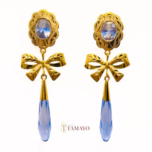 Pendientes de Oro de 18 Kilates Cubanas