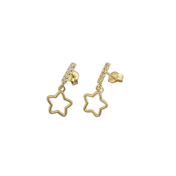 Pendientes Oro 18 Kilates con Estrellas