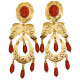 Pendientes Oro 18 Kilates Mantillas 6 Chupones