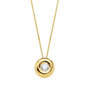 Gargantilla de Oro de 18 Kilates con Diamante