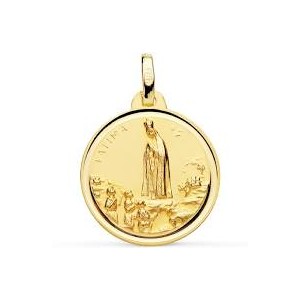 Medalla Oro 18 KILATES Virgen de Fátima
