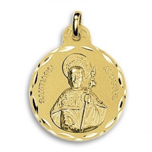 Medalla Oro 18 KILATES Santiago Apostol