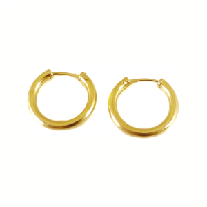 Pendientes de Oro de 18 Kilates Aros Tubo.