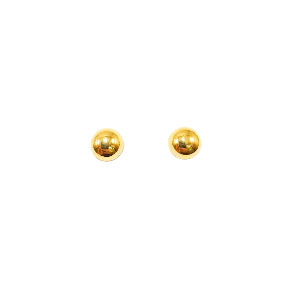 Pendientes de Oro de 18 Kilates Media Bola