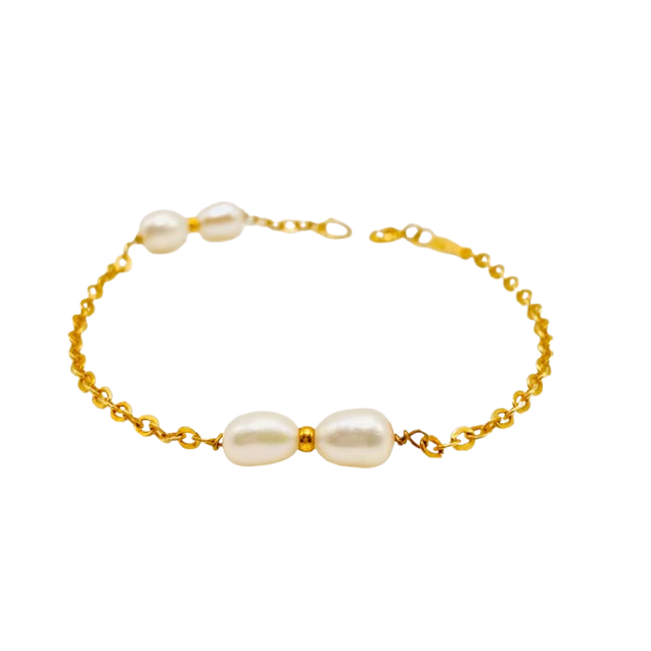 Pulsera de Oro 18 Kilates con Perlas