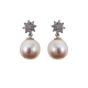 Pendientes Oro Blanco 18 Kilates con Perlas