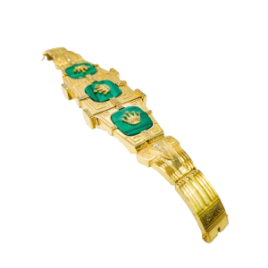 Pulsera de Oro de 18 Kilates Coronas