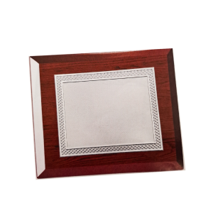 Placa Homenaje Madera - Aluminio