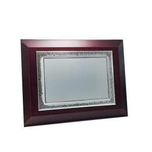 Placa Homenaje Madera - Aluminio