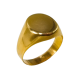Sortija de Oro de 18 Kilates Sello Oval Cadete Hombre