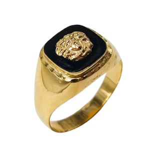 Sortija de Oro de 18 Kilates y Medusa