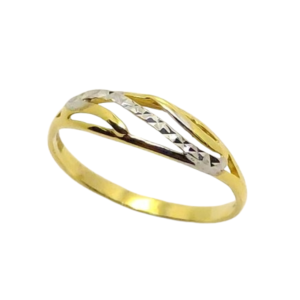 Sortija de Oro de 18 KILATES Bicolor