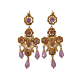 Pendientes de Oro de 18 Kilates Mantilla de Circonitas Rosa