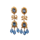 Pendientes de Oro de 18 Kilates Cubanas Azules