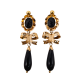 Pendientes de Oro de 18 Kilates Cubanas Negras