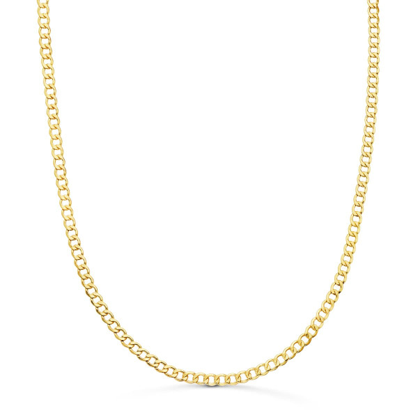 Cadena de Oro de 18 Kilates 60cm Barbada Cadena de Oro de 18 Kilates 60cm Barbada