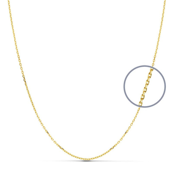 Cadena de Oro de 18 Kilates Forzada 60cm Cadena de Oro de 18 Kilates Forzada 60cm