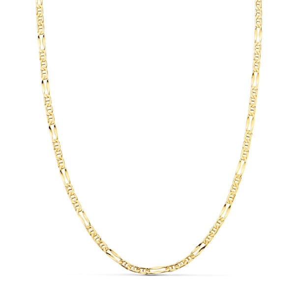 Cadena de Oro de 18 Kilates 60cm Ancla 3x1 Cadena de Oro de 18 Kilates 60cm Ancla 3x1
