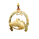Colgante de Oro de 18 Kilates Herradura Caballo