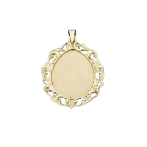 Colgante de Oro 18 Kilates Placa con Orla