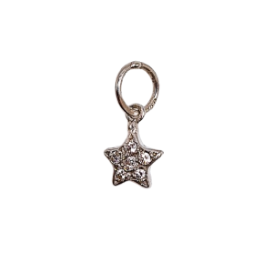 Colgante Oro Blanco 18 KILATES  Estrella Circonitas Mini
