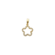 Colgante de Oro de 18 Kilates Flor Circonitas