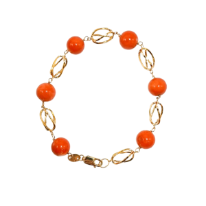 Pulsera de Oro de 18 kilates y Corales