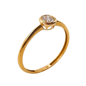Sortija de Oro 18 Kilates y Diamante