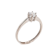 Sortija de Oro Blanco 18 Kilates con Diamante