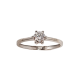 Sortija de Oro Blanco 18 Kilates con Diamante