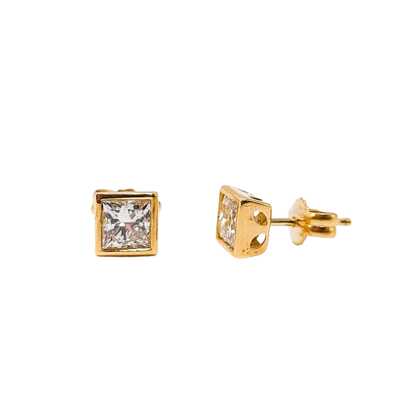 Pendientes de Oro de 18 Kilates y Diamante Pendientes de Oro de 18 Kilates y Diamante