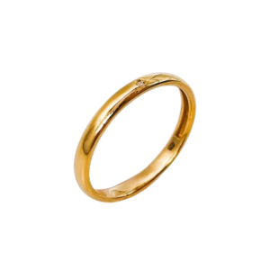 Alianza de Oo de 18 Kilates y Diamante 3mm