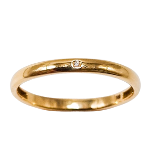 Sortija de Oro de 18 Kilates y Diamante 2.5mm