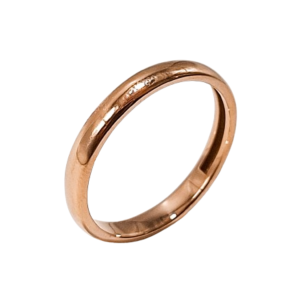 Alianza de Oro Rosa de 18 Kilates Media Caña 3mm