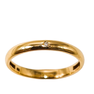 Alianza de Oro de 18 Kilates y Diamante 3mm