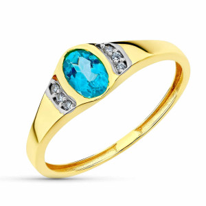 Sortija de Oro amarillo de 18 Kilates
