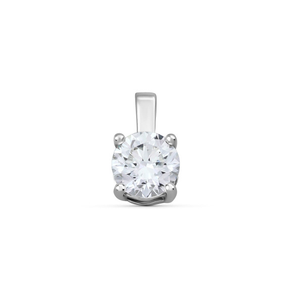 Colgante de Oro Blanco de 18 Kilates y Diamante.