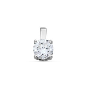 Colgante de Oro Blanco de 18 Kilates y Diamante.