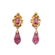 Pendientes de Oro de 18 Kilates Cubana Rosa