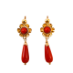 Pendientes Oro Cubanitas Coral